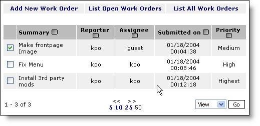 Figure 1 Example of the phpwsProv User Interface from phpWebSite Manual