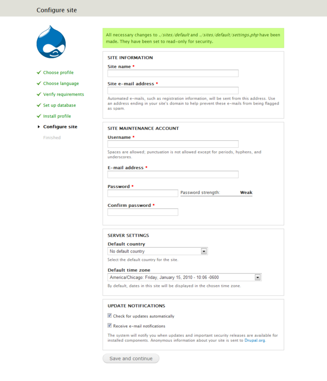 6 - Drupal Install