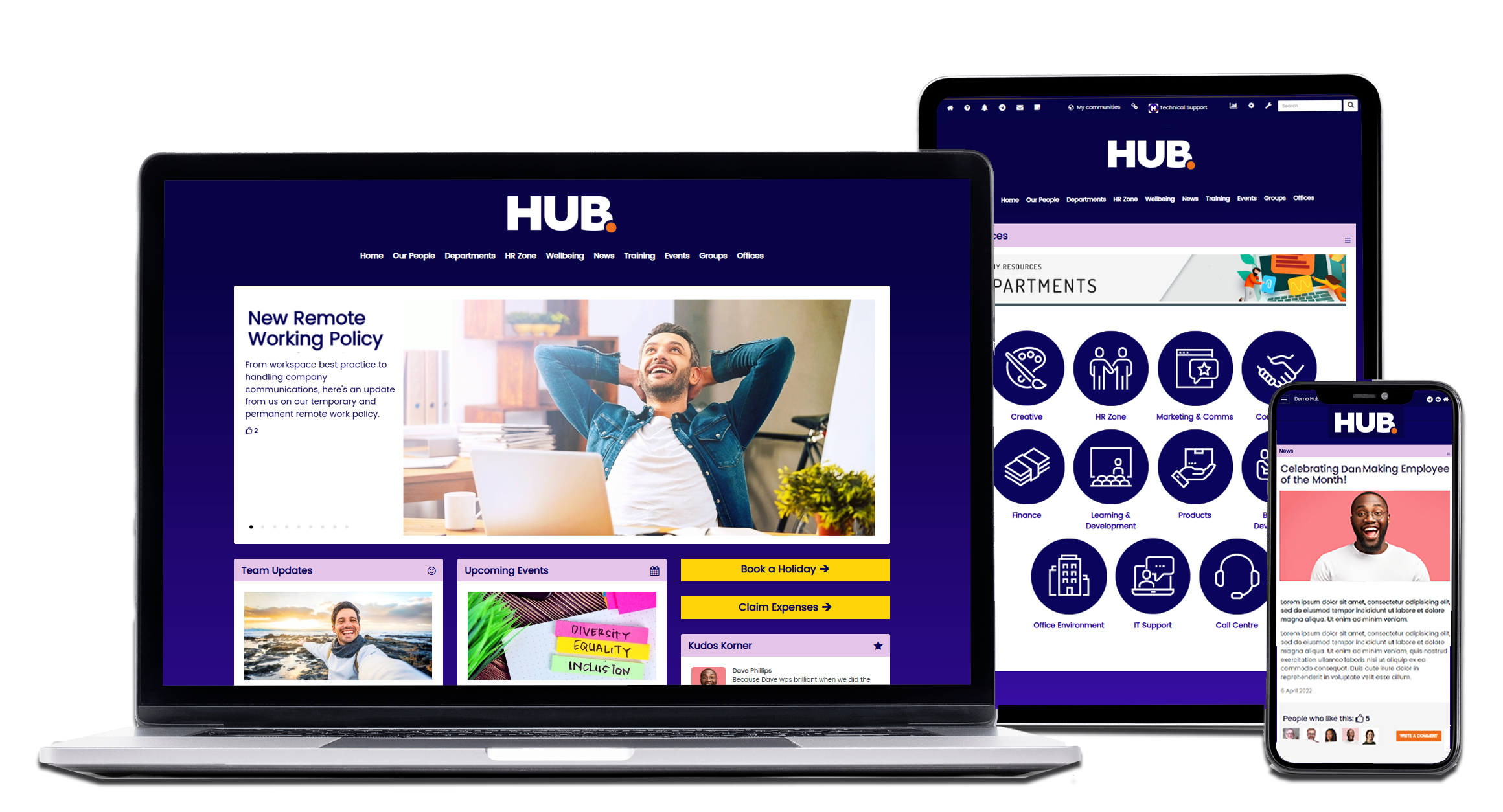 Hub employee intranet software