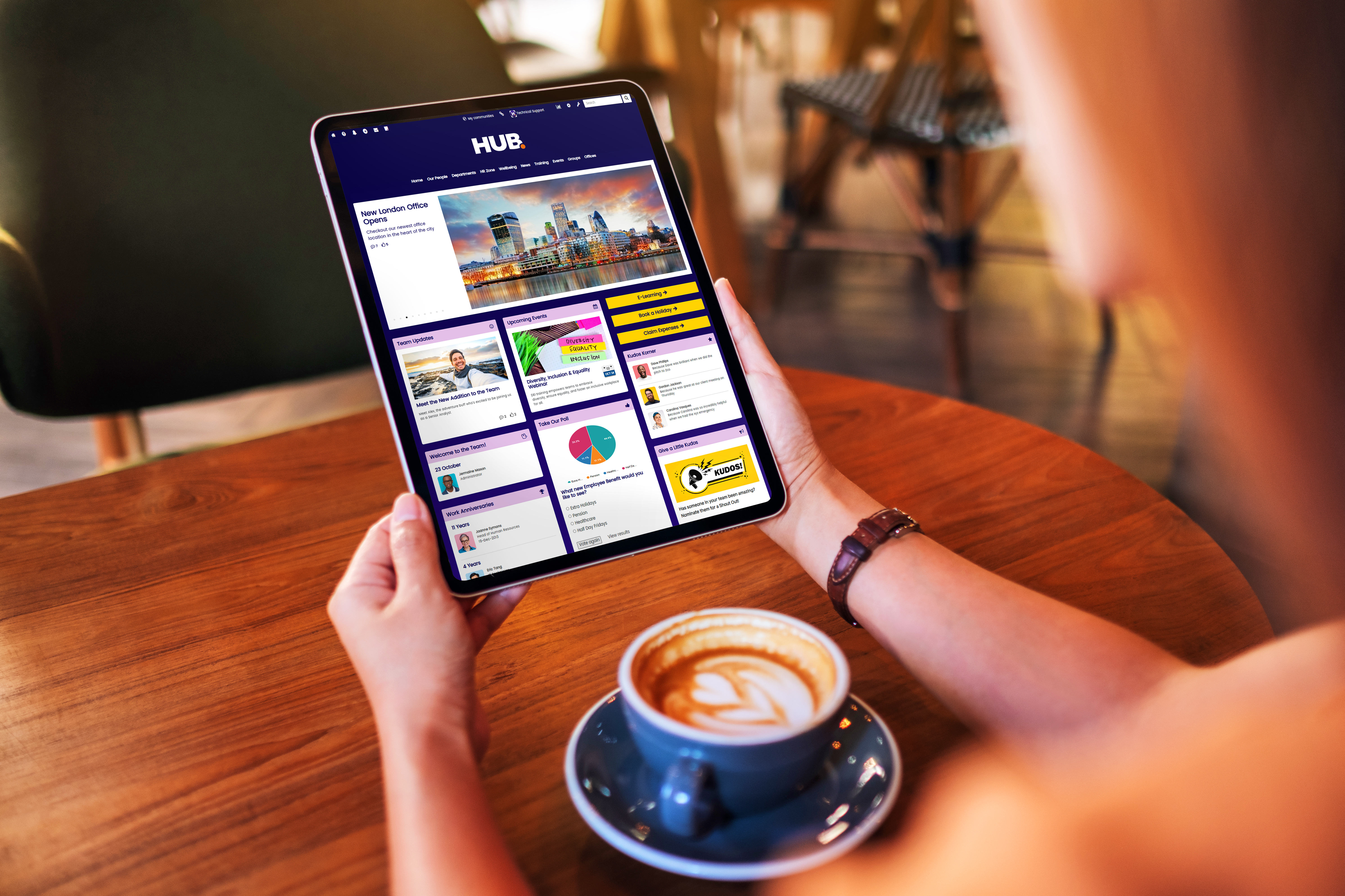 Person looking at tablet