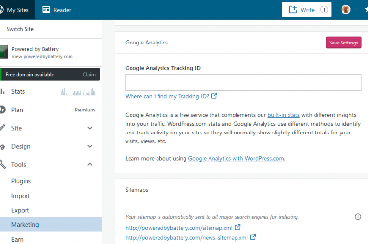 Google Analytics in WordPress