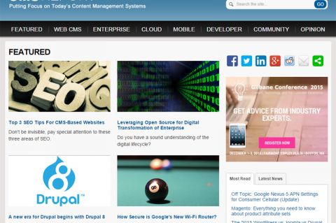 Screenshot of CMS Report