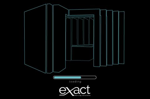 A drawing of the eXact learning solutions' stand at Learning Technologies.