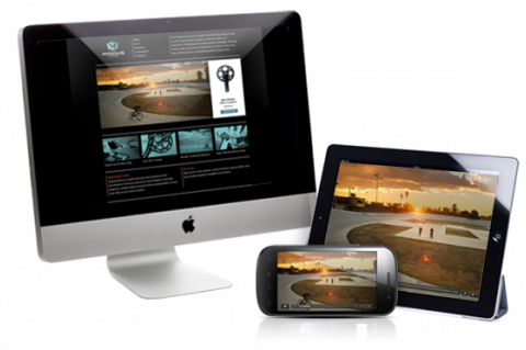 Desktop and Mobile screens showing software