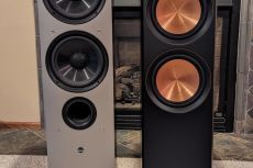 Speakers. Athena Technologies Audition Series AS-F2 on the left. Klipsch Reference Premier RP-8000F II on the right.