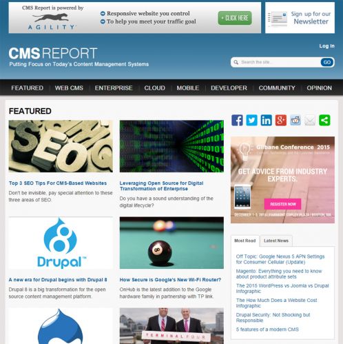 Screenshot of CMS Report