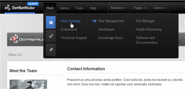 DNN 7 Control Panel